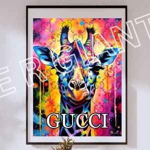Gucci Giraffe Print Wall Art 18X24 Trendy Wall Art by Denardai